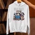 Animals Raccoon Reading Book Librarian Across America Kids Unisex Hoodie