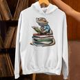 Bearded Dragon Reading Books Matching Bookworm Librarian Unisex Hoodie
