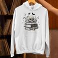 Boo Skeleton Skull Books Halloween Women School Teacher Kid Premium Unisex Hoodie