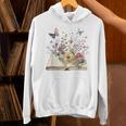 Book Flowers And Butterfly Beautiful Reading Reader Graphic Unisex Hoodie Book Flowers And Butterfly Beautiful Reading Reader Graphic Unisex Hoodie
