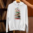 Book Stack With Flowers Reading Lover Bookish Unisex Hoodie