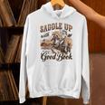 Bookish Retro Western Cowgirl Texas Book Lover Novel Reader Unisex Hoodie
