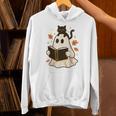Books Ghost Reading Book Halloween Library Cat Fall Unisex Hoodie Books Ghost Reading Book Halloween Library Cat Fall Unisex Hoodie