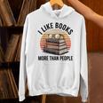 I Like Books More Than People Glasses Unisex Hoodie