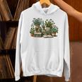 Botanical Garden Plants With Books Unisex Hoodie Botanical Garden Plants With Books Unisex Hoodie