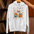 Cat Fall In Love With Reading Book Lover Autumn Unisex Hoodie