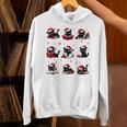 Cat Reading Books Lover Christmas Cat Lover Xmas Unisex Hoodie