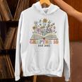 Chapter 10 Years Old 10th Birthday Wildflower Book Lover Unisex Hoodie