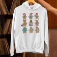 Christmas Library Gingerbread Man Books Lover Bookworm Unisex Hoodie