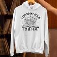 I Closed My Book To Be Here Book Lover Floral Reading Woman Unisex Hoodie