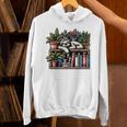 Cosy Sloth In Bookshelf With Plants Unisex Hoodie
