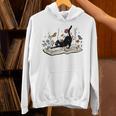 Cute Cat Flower Garden Book Kitty Reading Floral Men Women Girls Kids Unisex Hoodie Cute Cat Flower Garden Book Kitty Reading Floral Men Women Girls Kids Unisex Hoodie