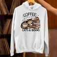 Cute Coffee Cats Books Lover Idea Women Men Kids Unisex Hoodie Cute Coffee Cats Books Lover Idea Women Men Kids Unisex Hoodie