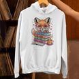 Cute Fox Read More Be Kind Stay Weird Reader Geek Book Lover Unisex Hoodie