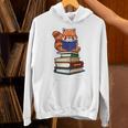 Cute Kawaii Kids Reading Books Glasses Red Panda Lover Unisex Hoodie Cute Kawaii Kids Reading Books Glasses Red Panda Lover Unisex Hoodie
