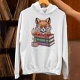 Cute Nerdy Fox Read Books Be Kind Stay Weird Book Club Premium Tri-Blend Unisex Hoodie