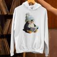 Cute Penguin Reading Book Faux-Crochet Print Unisex Hoodie Cute Penguin Reading Book Faux-Crochet Print Unisex Hoodie