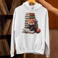 Cute Red Panda Reading Book Animal Bookworm Unisex Hoodie