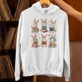 Cute Teacher Bunny Rabbit Reading Easter Bunnies Book Lovers Unisex Hoodie Cute Teacher Bunny Rabbit Reading Easter Bunnies Book Lovers Unisex Hoodie