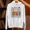 Cute Wildflower Book School Counseling Life School Counselor Unisex Hoodie