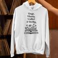 Dogs Plants Coffee Books Book Lover Dog Lover Reading Unisex Hoodie
