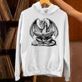 Dragon Reading Book Bookworm Books Dragon Lover Learning Unisex Hoodie