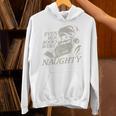 Even Her Books Were Naughty Santa Reading Christmas Unisex Hoodie