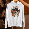 Fall Book Teacher Cat Books Halloween Autumn Librarian Unisex Hoodie