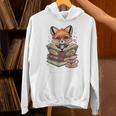 Fox Read Books Be Kind Stay Weird Reader Cute Nerd Bookworm Unisex Hoodie