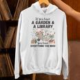 Gardening & Library Lover Books Reading Plants Cute Unisex Hoodie