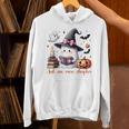 Ghost Reading Book Coquette Bow Halloween Girl Toddler Kid Premium Unisex Hoodie