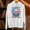 A Good Day To Read a Book Reading Eagle With American Flag Unisex Hoodie