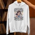 Kawaii Cat And Books Just A Girl Who Loves Both Unisex Hoodie
