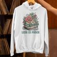 Leer ES Poder Cute Floral Spanish Teacher Book Reading Unisex Hoodie