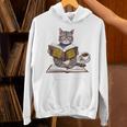 Life Is Better With Cats Coffee Books Cat Reading Book Unisex Hoodie Life Is Better With Cats Coffee Books Cat Reading Book Unisex Hoodie