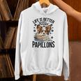 Papillon Dog Breed Life Is Better With Books And Papillons Unisex Hoodie