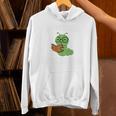 Professional Bookworm Reading Lover Cute Worm Glasses Book Unisex Hoodie