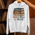 Read Blue Liberty Books July 4th Independence Unisex Hoodie