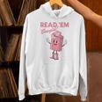 Read 'Em Western Cowgirl Retro Groovy Reading Books Unisex Hoodie Read 'Em Western Cowgirl Retro Groovy Reading Books Unisex Hoodie