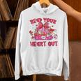Read Your Heart Out Teacher Valentine Reading Book Lover Unisex Hoodie