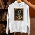 The Reader Tarot Card Book Lover Skeleton Art Goth Style Unisex Hoodie