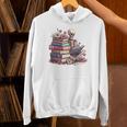 Reading A Book Per Day Keeps Reality Away Skeleton Books Unisex Hoodie
