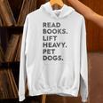 Retro Gym Book Lover Read Books Lift Heavy Pet Dogs Unisex Hoodie Retro Gym Book Lover Read Books Lift Heavy Pet Dogs Unisex Hoodie
