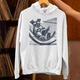 Schnauzer Hammock Reading Book Schnauzer Glasses Unisex Hoodie