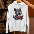 Scottish Terrier Reading a Book Dog Unisex Hoodie