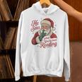 He Sees What You'Ve Been Reading Bookish Christmas Humor Unisex Hoodie He Sees What You'Ve Been Reading Bookish Christmas Humor Unisex Hoodie