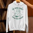 He Sees What You'Ve Been Reading Christmas Bookish Santa Premium Tri-Blend Unisex Hoodie