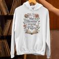 She Blooms Among The Pages Women Mom Wife Floral Book Lover Premium Tri-Blend Unisex Hoodie