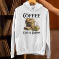 Sleeping Cat And Books With Coffee Lover Unisex Hoodie Sleeping Cat And Books With Coffee Lover Unisex Hoodie