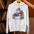 Snowman Reading Book Lovers Christmas Bookworm Librarian Unisex Hoodie Snowman Reading Book Lovers Christmas Bookworm Librarian Unisex Hoodie